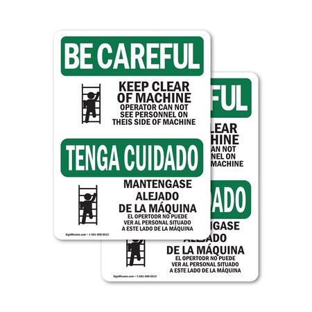 Signmission Safety Culture Sign, 12 in Width, Vinyl Decal, Rectangle, Bilingual OS-2PACK-BC-D-1218-L-10001